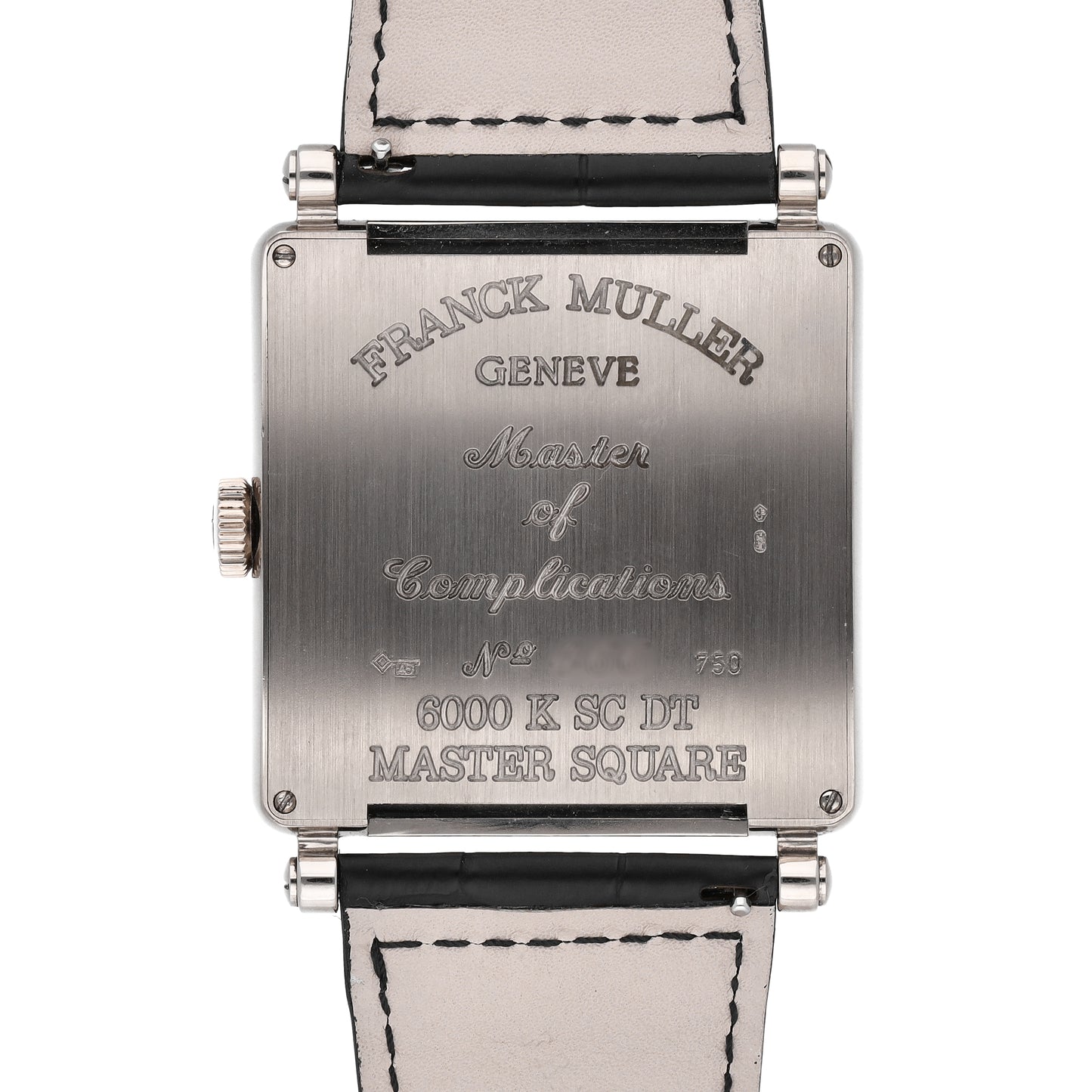 Franck Muller Master Square Date 18k White Gold Automatic Men Watch 6000 K SC DT