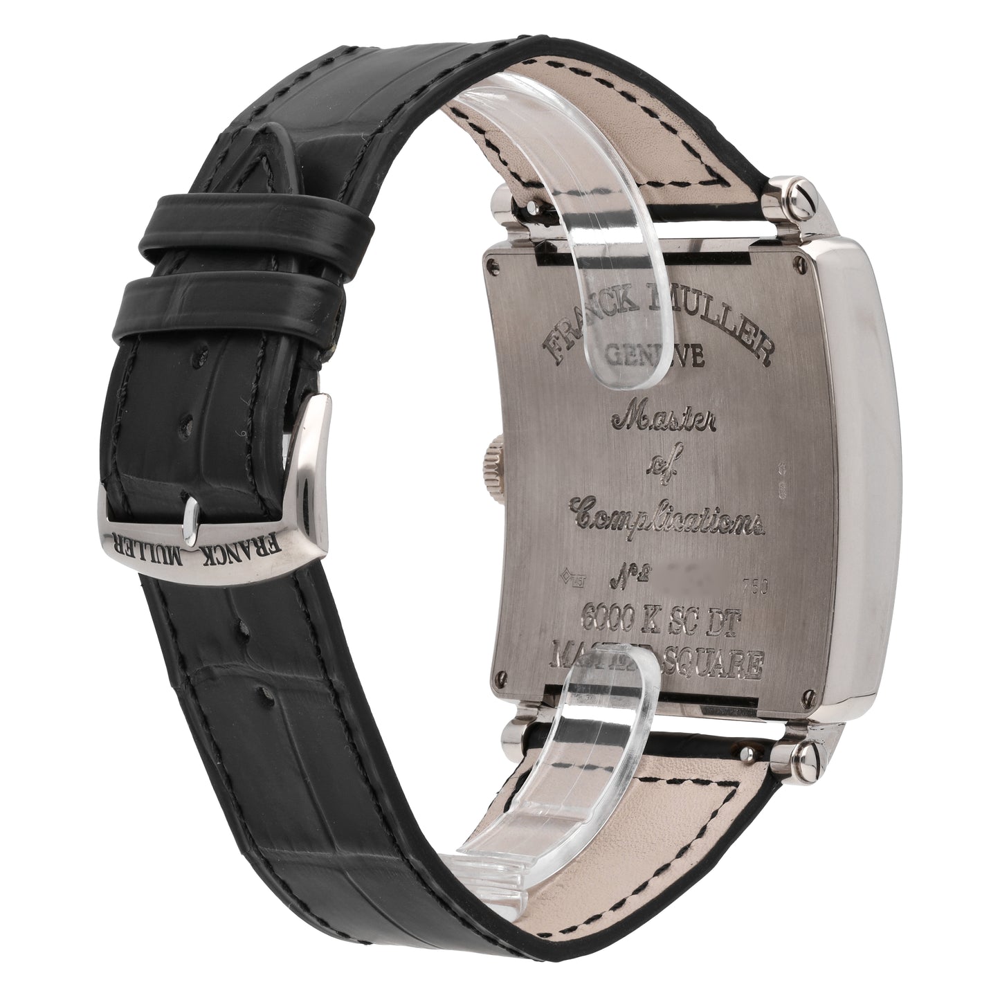 Franck Muller Master Square Date 18k White Gold Automatic Men Watch 6000 K SC DT