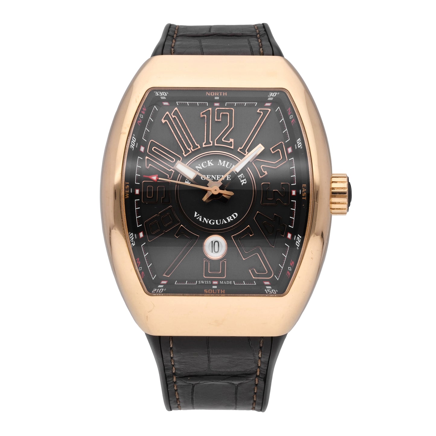 Franck Muller Vanguard 18k Rose Gold 45mm Automatic Men's Watch V-45-CC-DT-BR