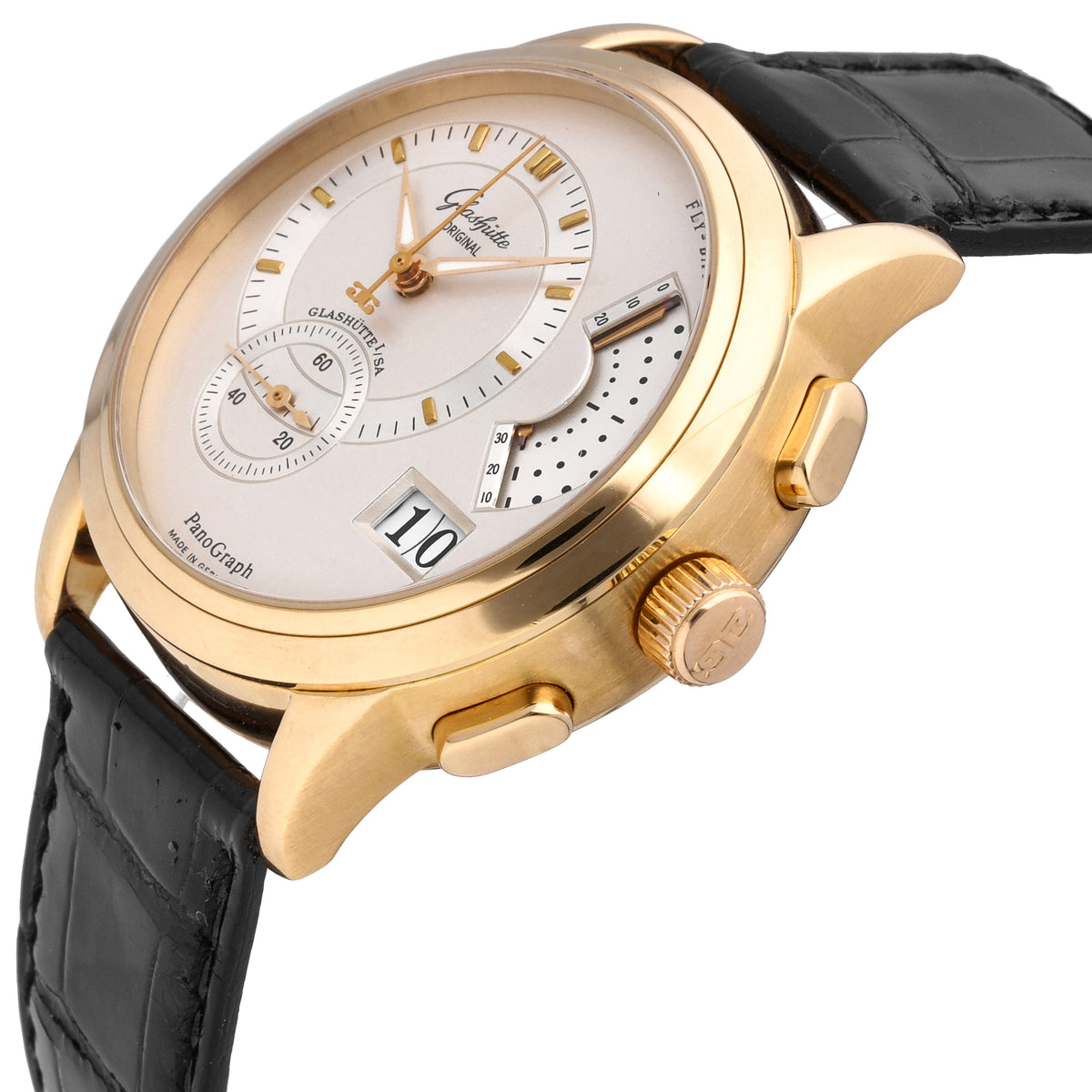 Glashütte Original PanoGraph 18k Rose Gold Manual-Wind Mens Watch 61-01-01-01-04