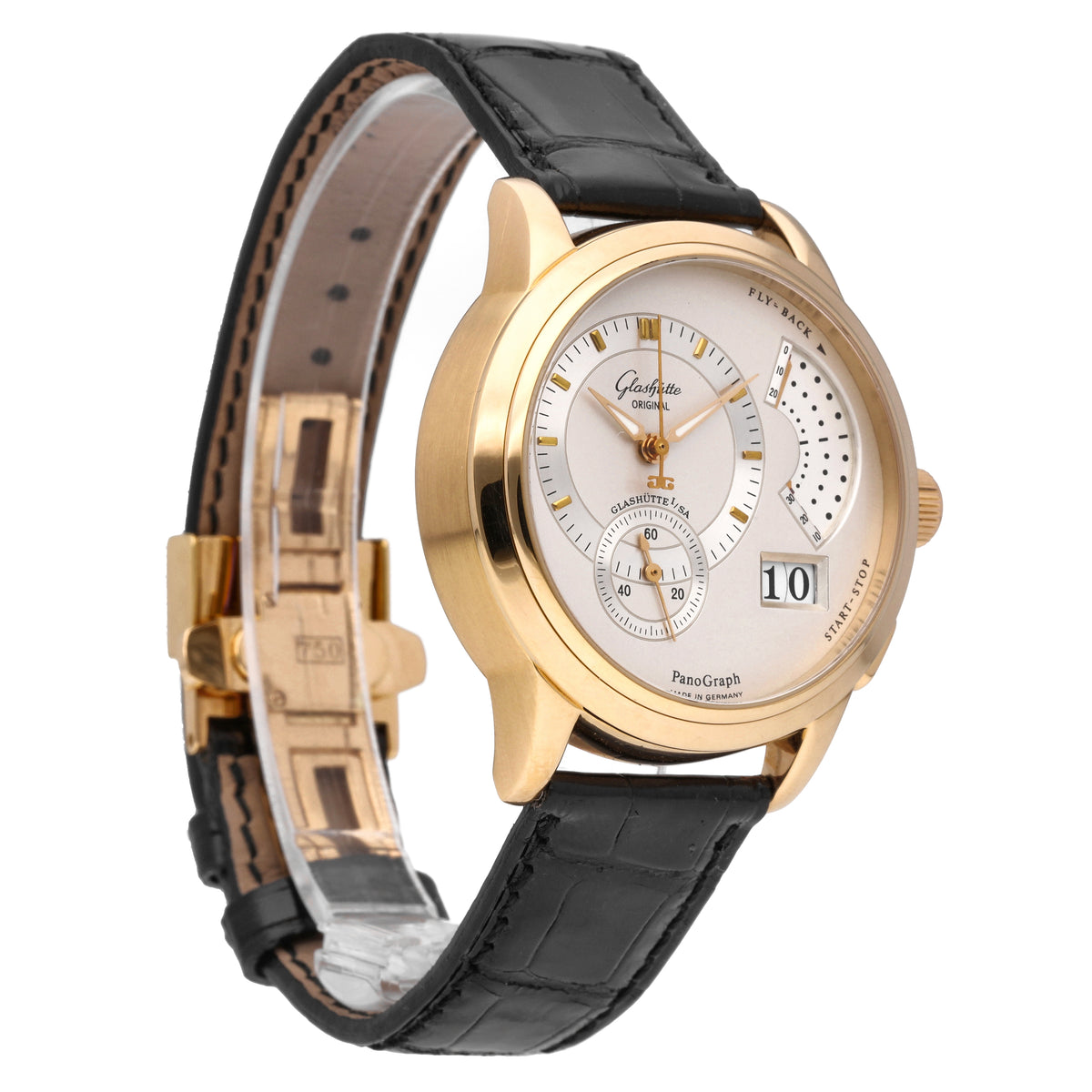 Glashütte Original PanoGraph 18k Rose Gold Manual-Wind Mens Watch 61-01-01-01-04