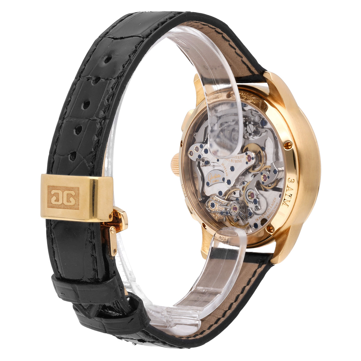 Glashütte Original PanoGraph 18k Rose Gold Manual-Wind Mens Watch 61-01-01-01-04