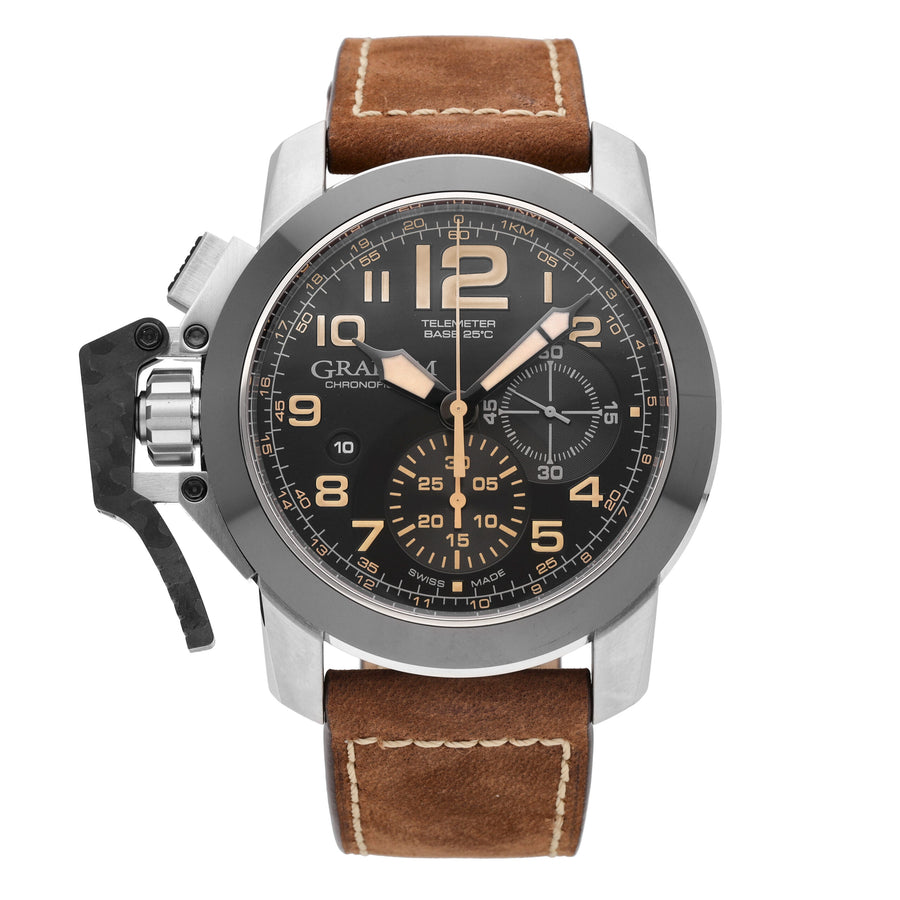 Graham Chronofighter Black Dial 47mm Automatic Men's Watch 2CCAC.B02A.L134S