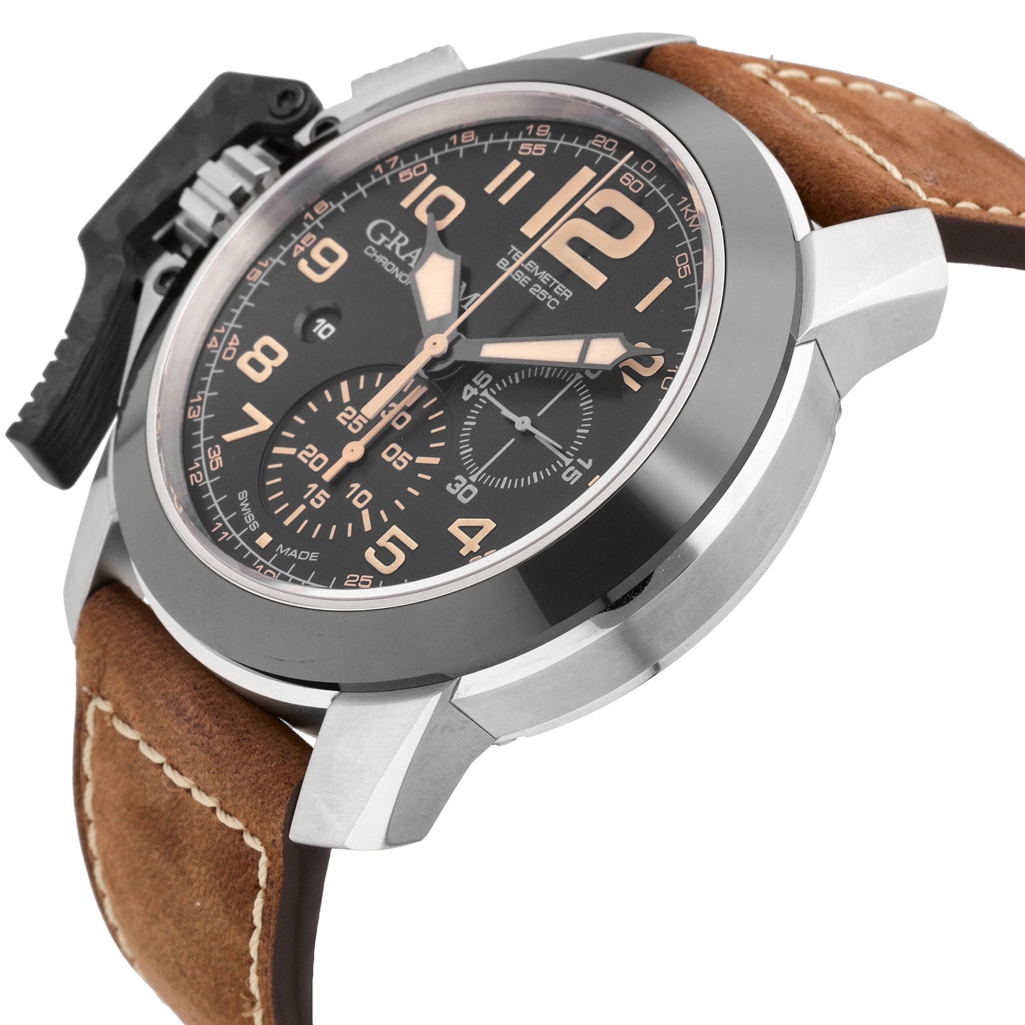 Graham Chronofighter Black Dial 47mm Automatic Men's Watch 2CCAC.B02A.L134S