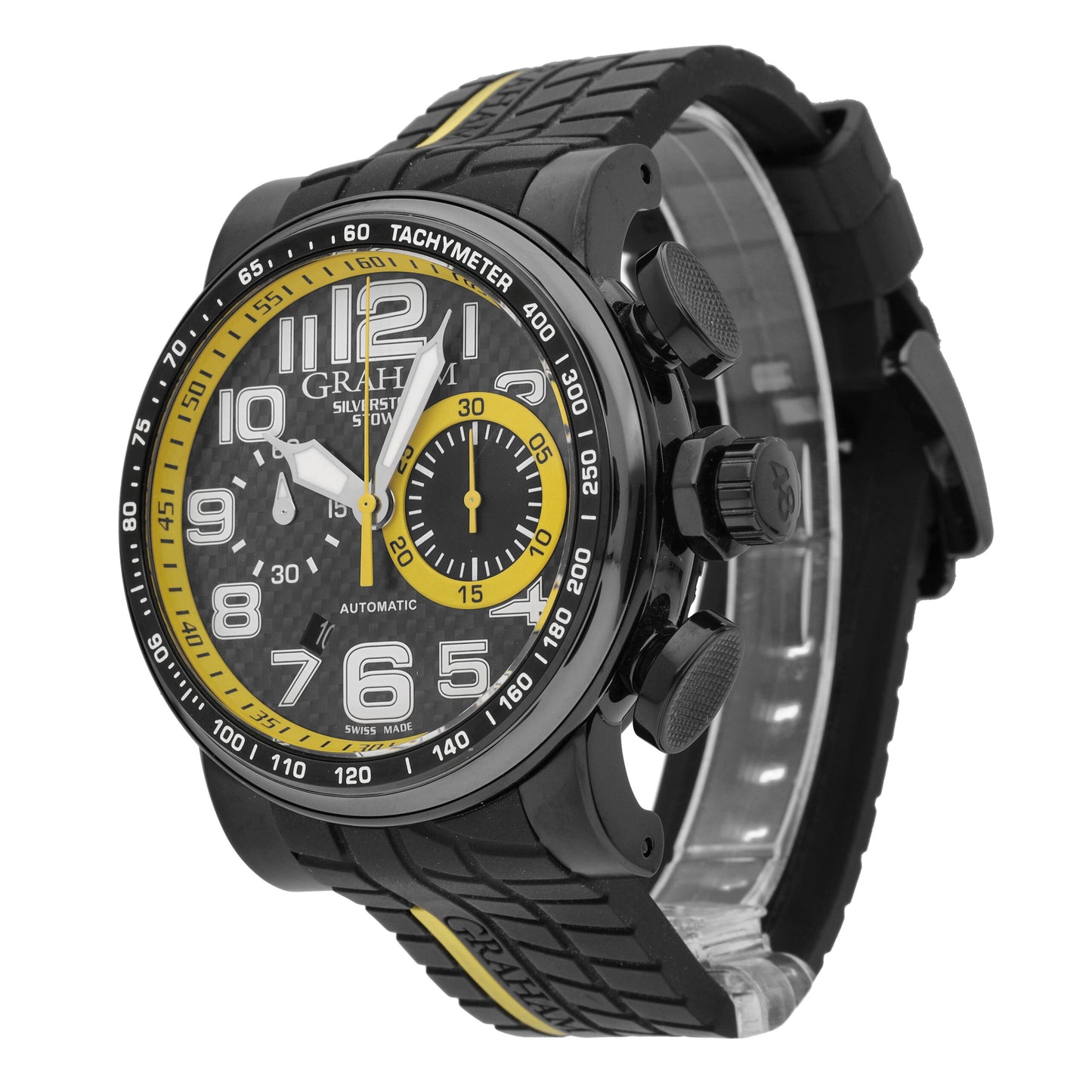 Graham Silverstone Stowe Racing Yellow D 48mm Auto Men's Watch 2BLDC.B28A.K66N