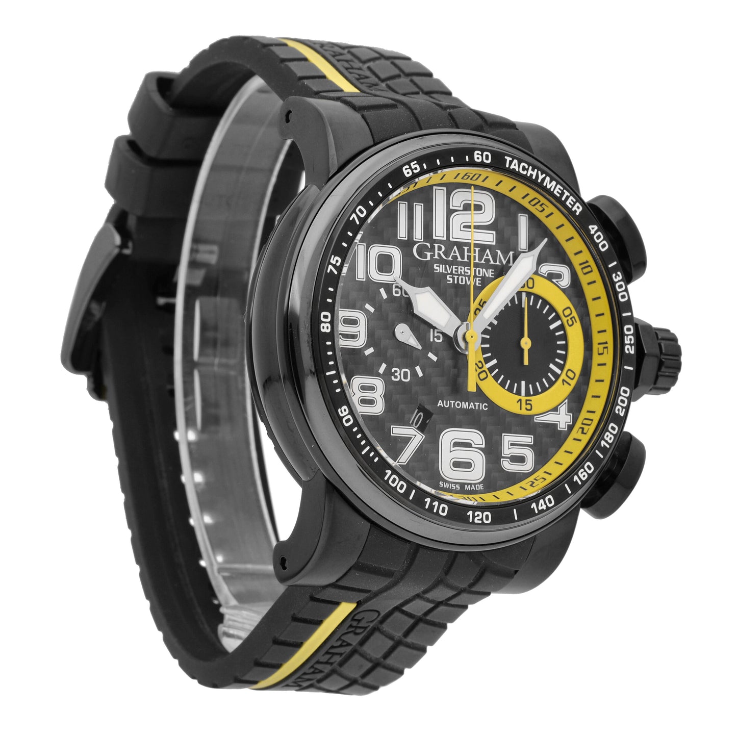 Graham Silverstone Stowe Racing Yellow D 48mm Auto Men's Watch 2BLDC.B28A.K66N