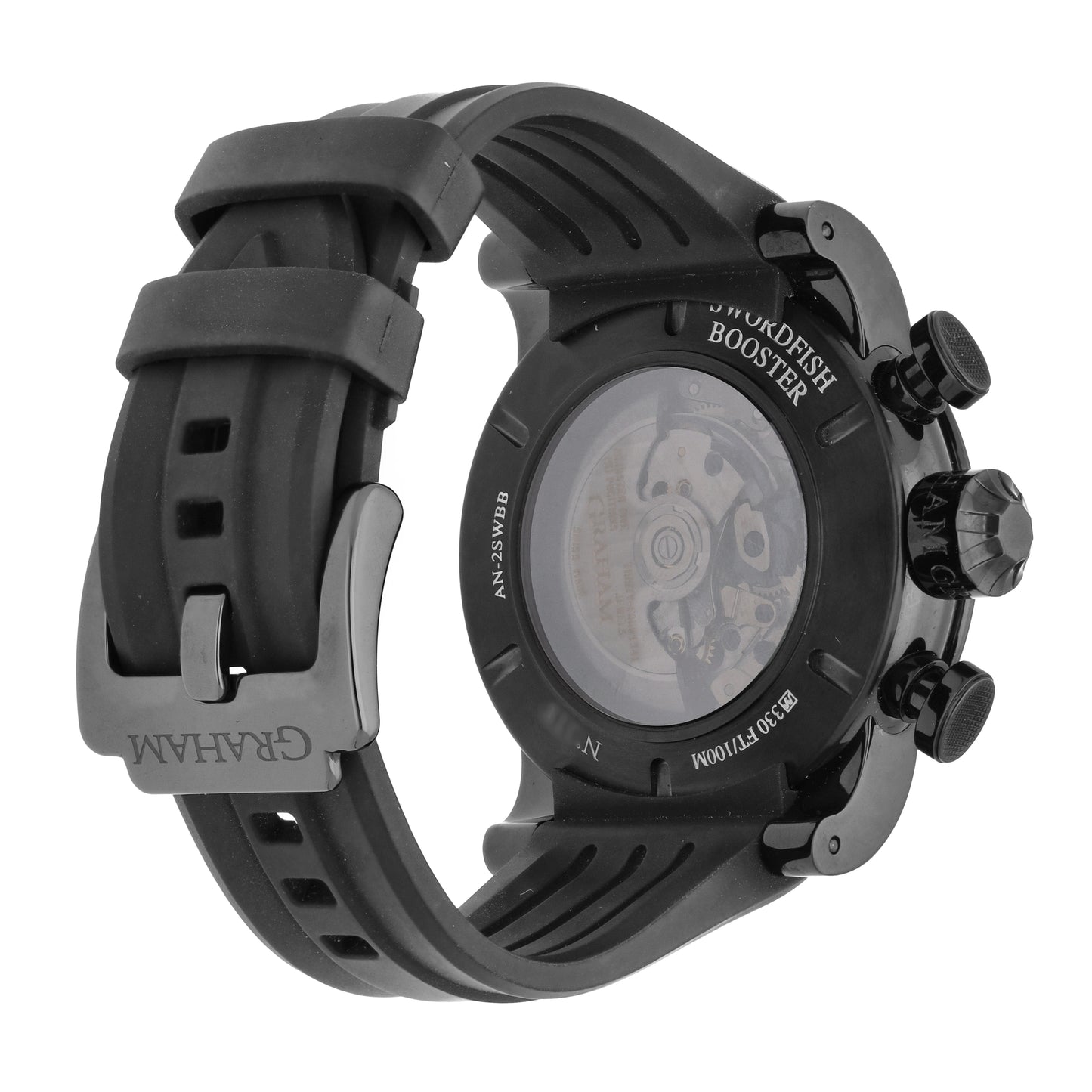 Graham Swordfish Booster Black PVD 48mm Automatic Men's Watch 2SWBB.R36L.K58N