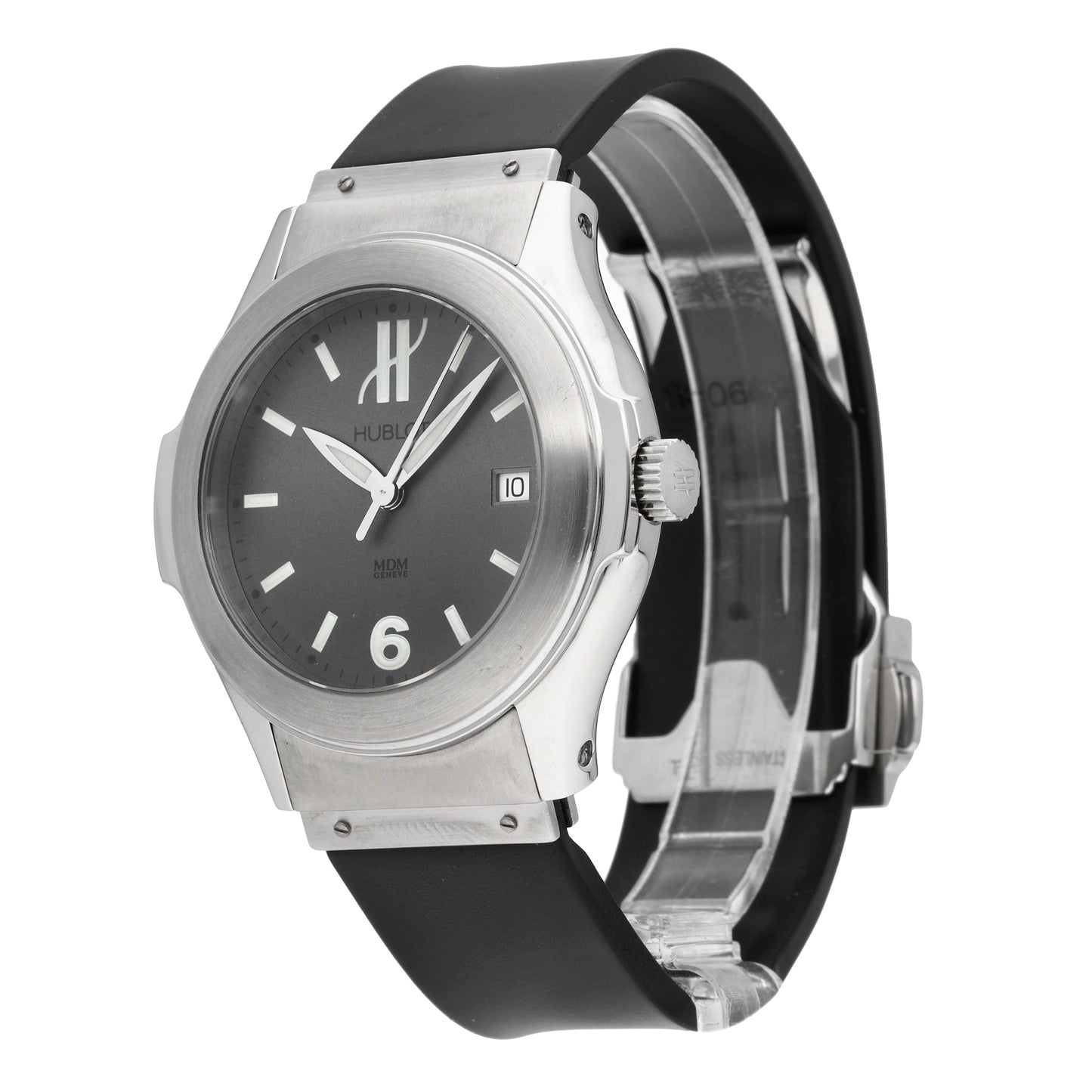Hublot Elegant MDM Stainless Steel Grey Dial 41mm Automatic Men's Watch 1910.1