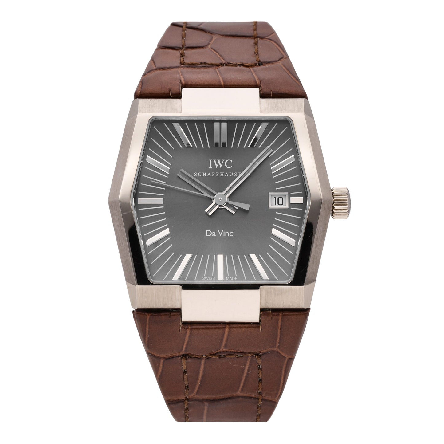 IWC Vintage Da Vinci 18k White Gold Grey Dial Automatic Men's Watch W546104