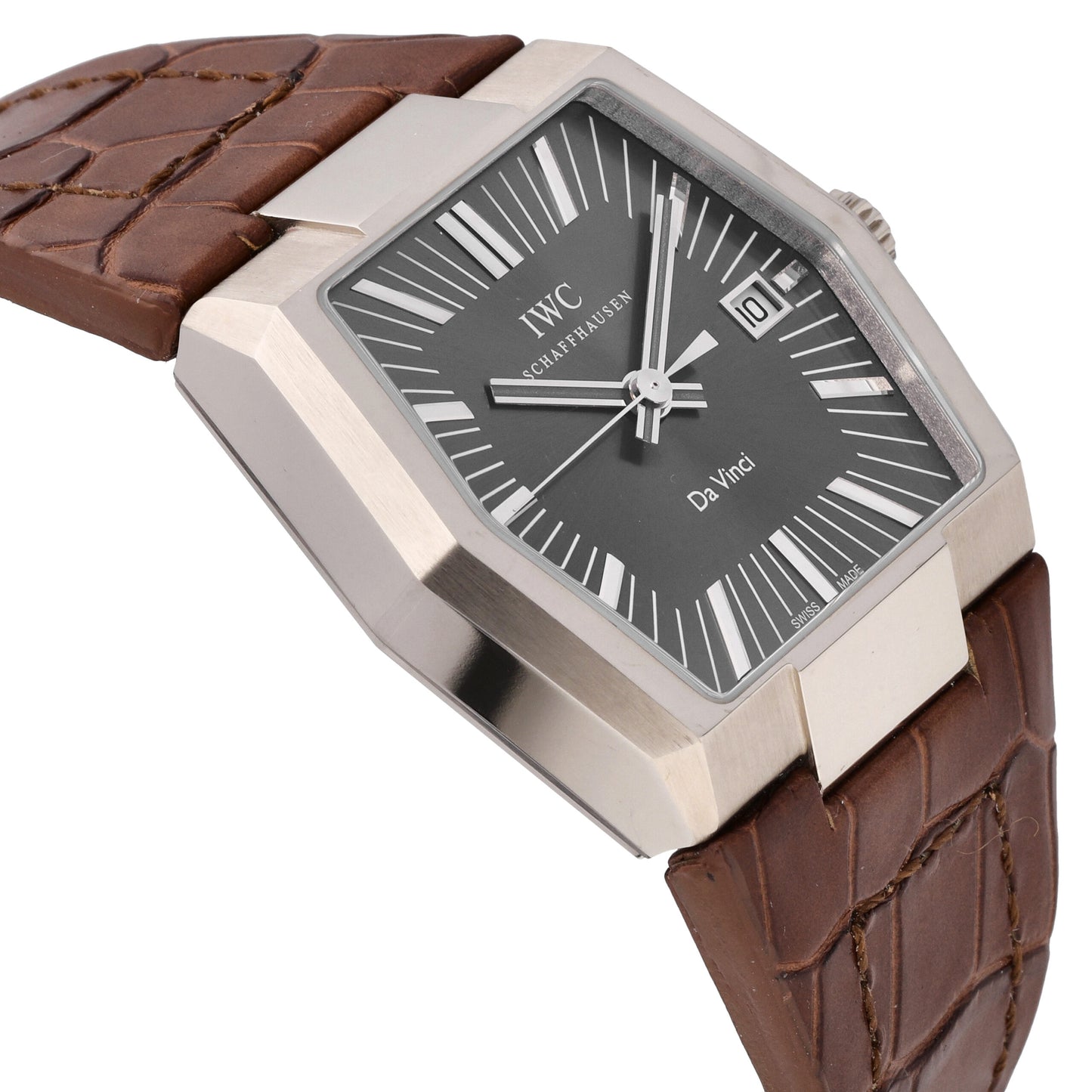 IWC Vintage Da Vinci 18k White Gold Grey Dial Automatic Men's Watch W546104