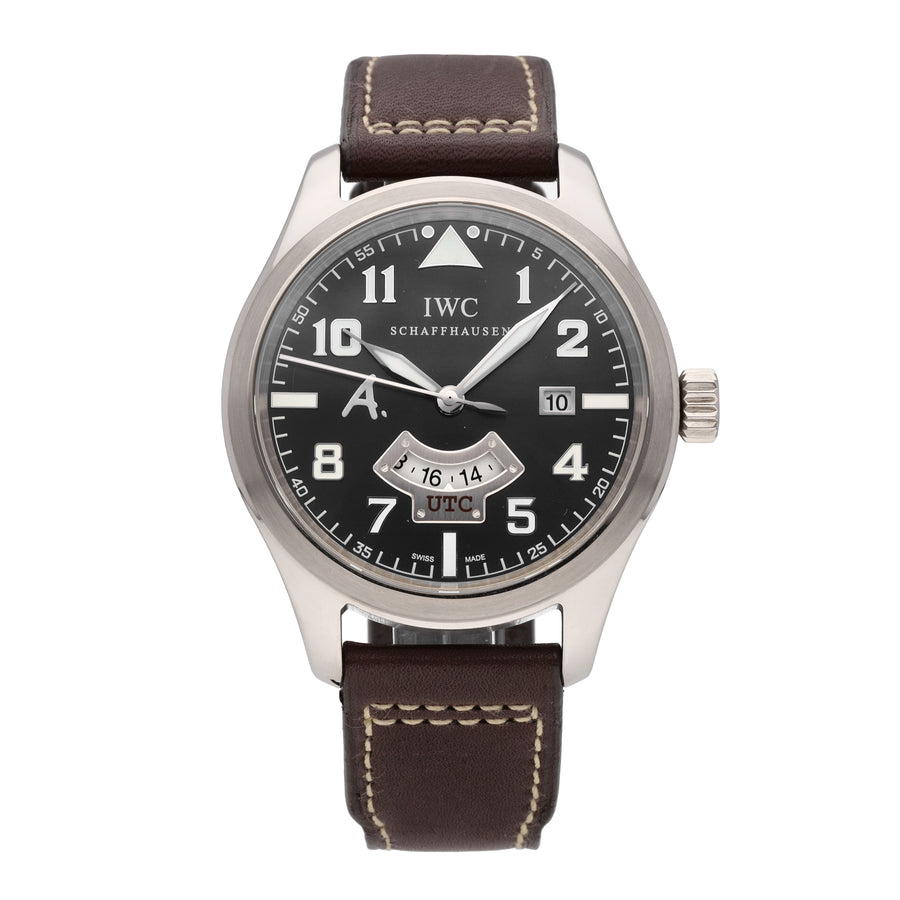 IWC Saint Exupery UTC Pilots 18k White Gold 44mm Automatic Men's Watch IW326102