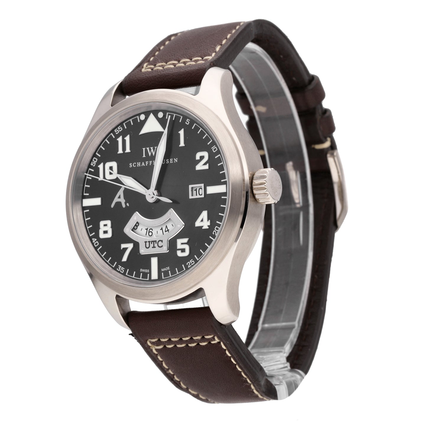 IWC Saint Exupery UTC Pilots 18k White Gold 44mm Automatic Men's Watch IW326102