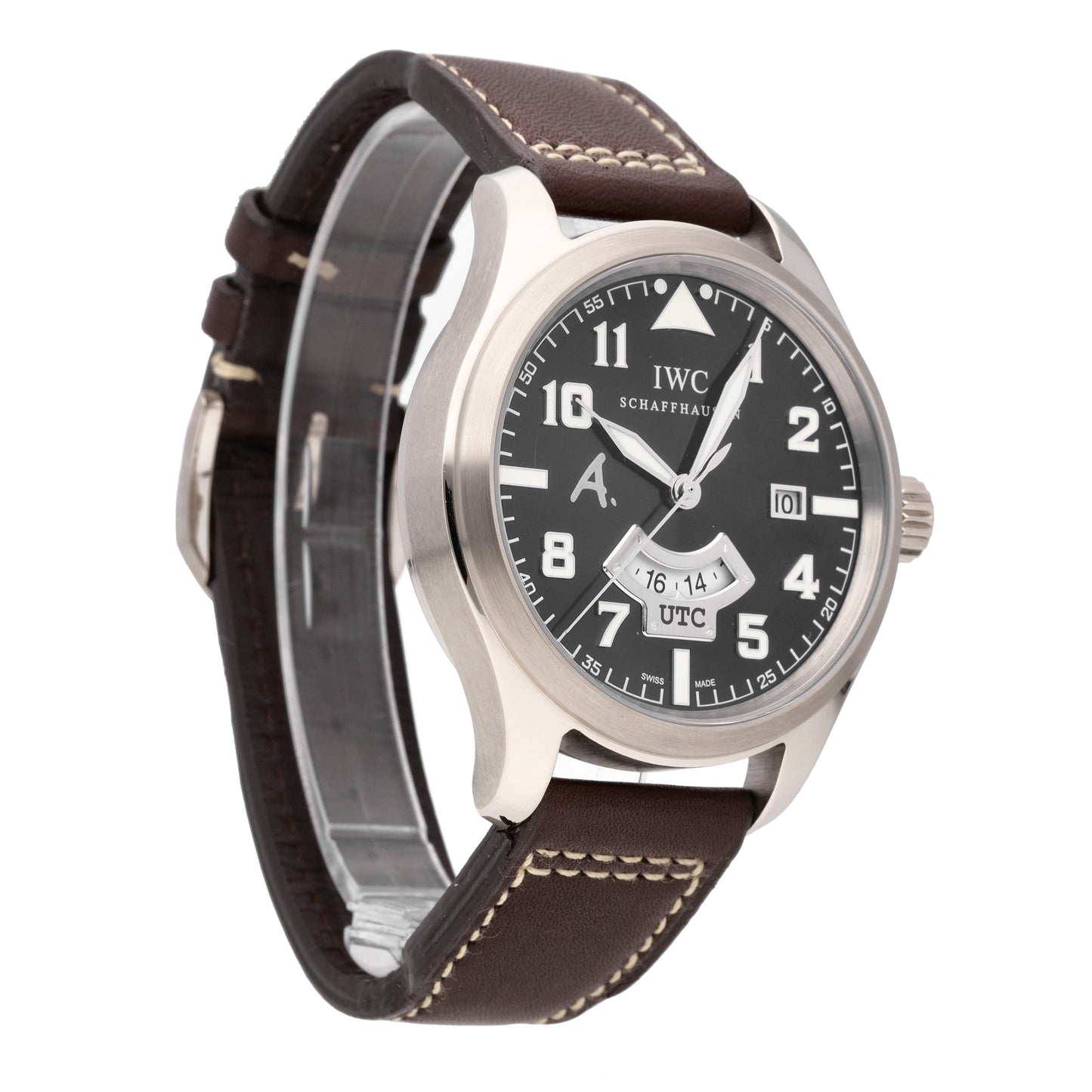 IWC Saint Exupery UTC Pilots 18k White Gold 44mm Automatic Men's Watch IW326102