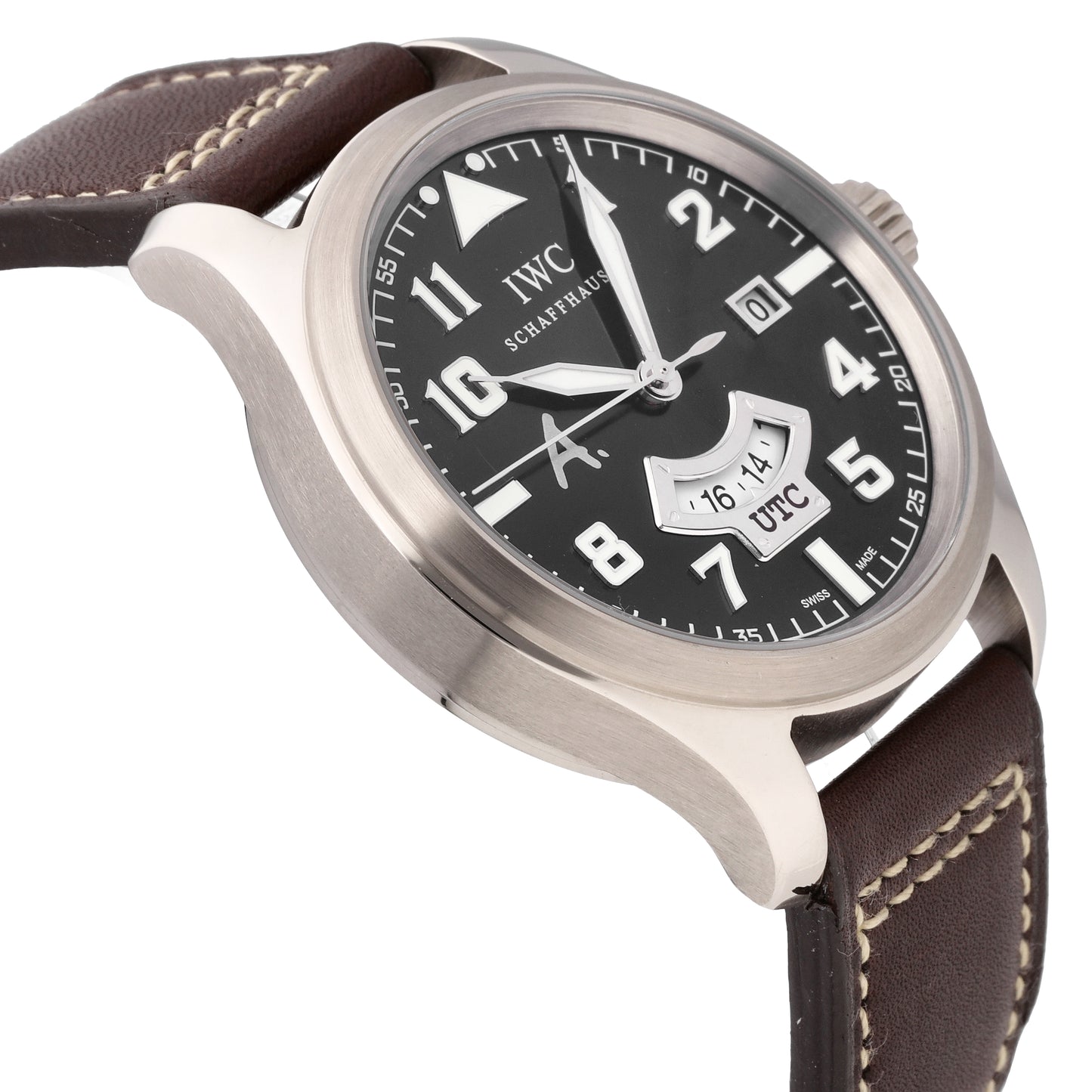 IWC Saint Exupery UTC Pilots 18k White Gold 44mm Automatic Men's Watch IW326102