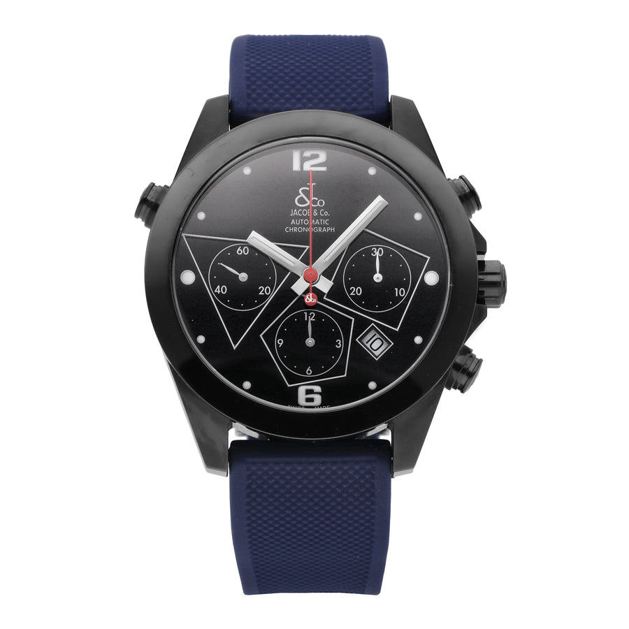 Jacob & Co. Chronograph Stainless Steel Black Dial 40mm Auto Men's Watch ACM.11