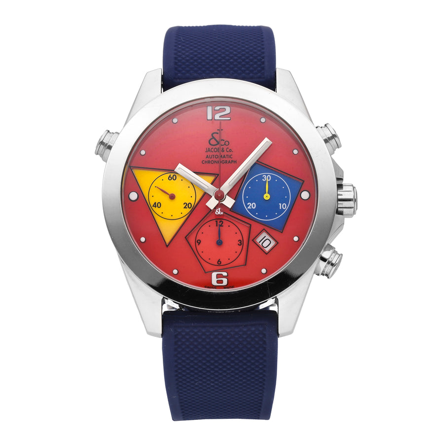 Jacob & Co. Chronograph Stainless Steel Red Dial 40mm Auto Men's Watch ACM.11