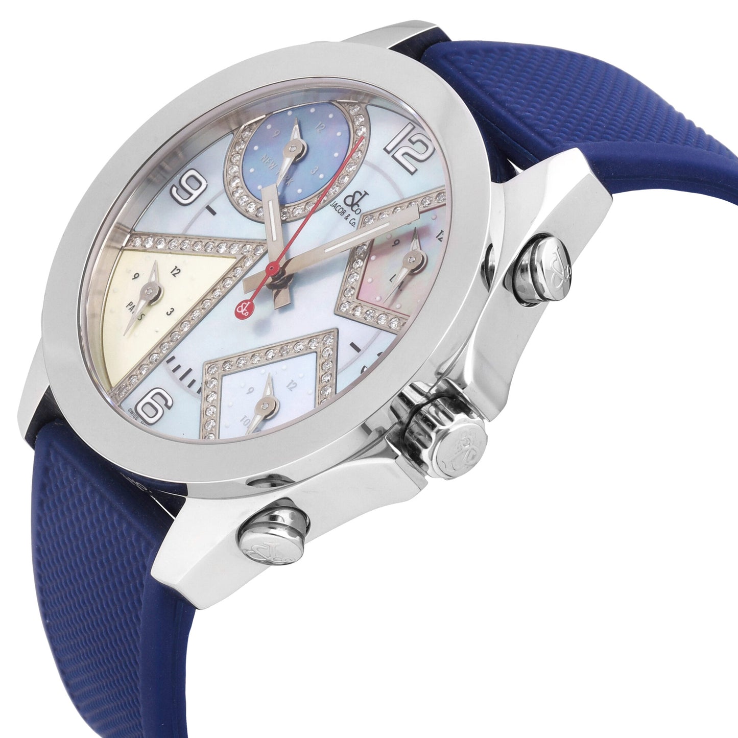 Jacob & Co. Five Time Zone MOP Dial 40mm Quartz Watch