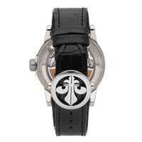 Louis Moinet Mecanograph 18k White Gold Piece Unique Auto Men Watch LM-41.70.50A
