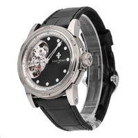 Louis Moinet Mecanograph 18k White Gold Piece Unique Auto Men Watch LM-41.70.50A