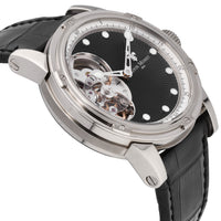 Louis Moinet Mecanograph 18k White Gold Piece Unique Auto Men Watch LM-41.70.50A