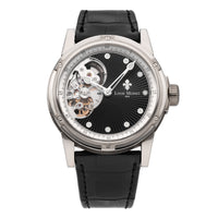 Louis Moinet Mecanograph 18k White Gold Piece Unique Auto Men Watch LM-41.70.50A