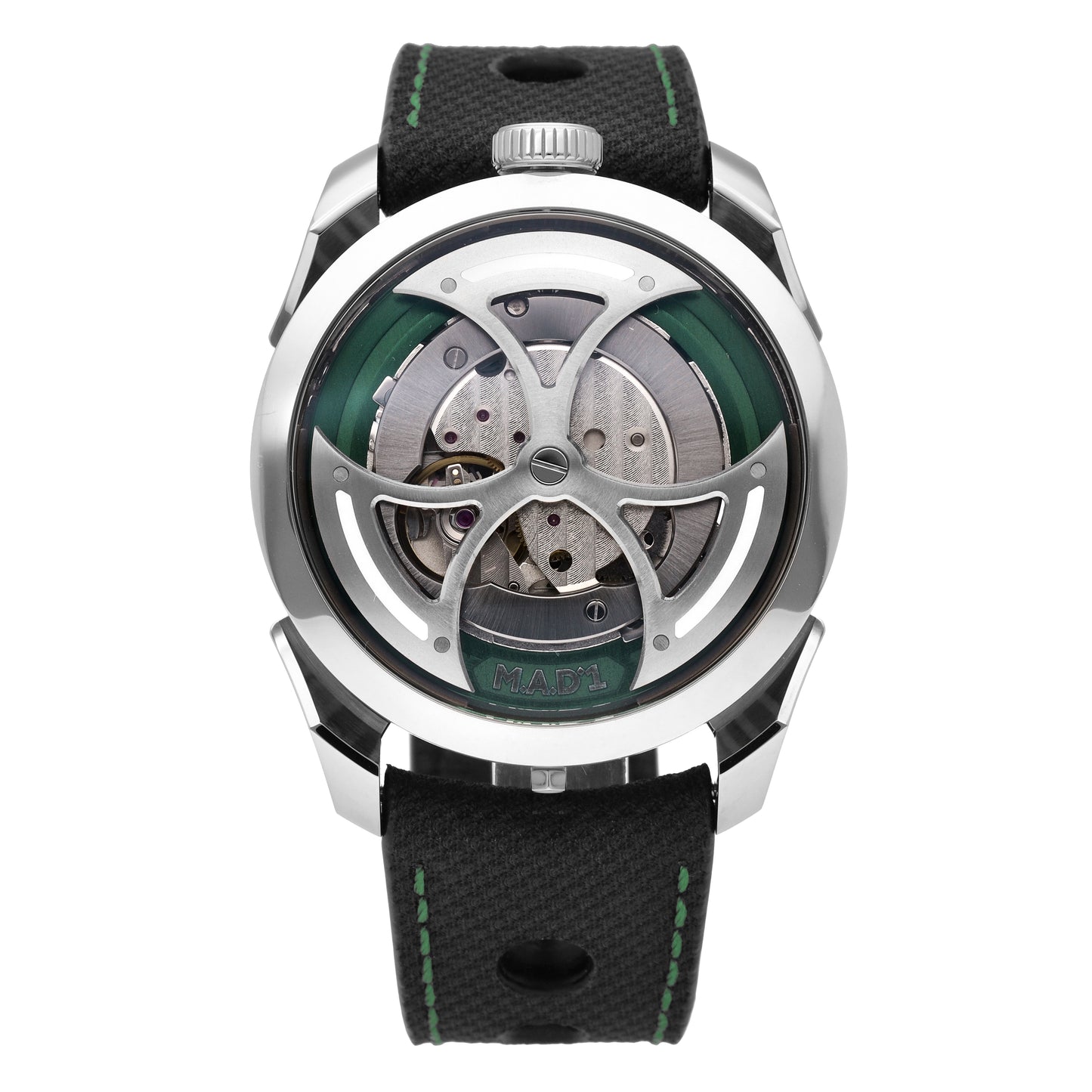MB&F Editions 1 Green Stainless Steel 42mm Automatic Men's Watch M.A.D 1 GREEN