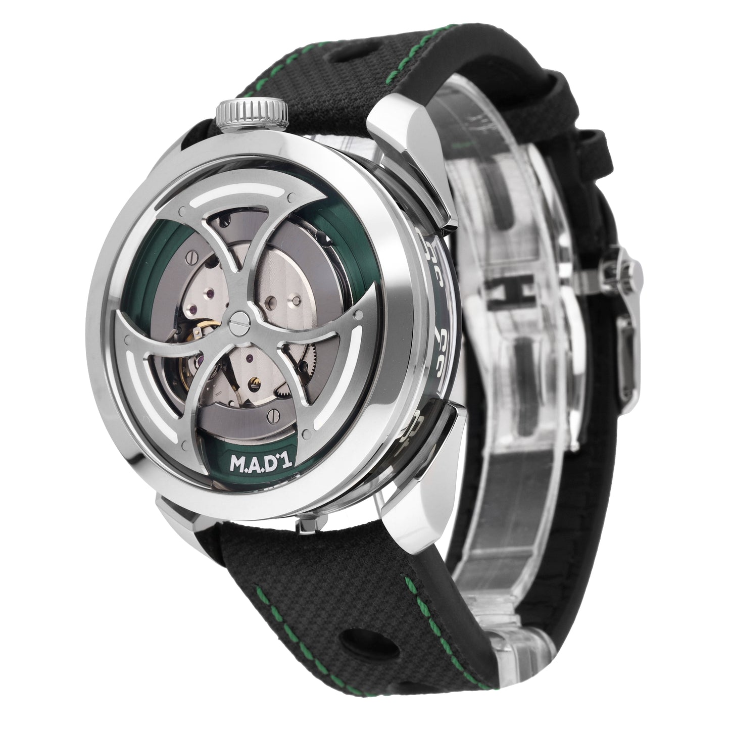 MB&F Editions 1 Green Stainless Steel 42mm Automatic Men's Watch M.A.D 1 GREEN