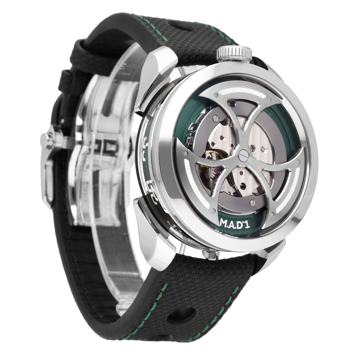 MB&F Editions 1 Green Stainless Steel 42mm Automatic Men's Watch M.A.D 1 GREEN