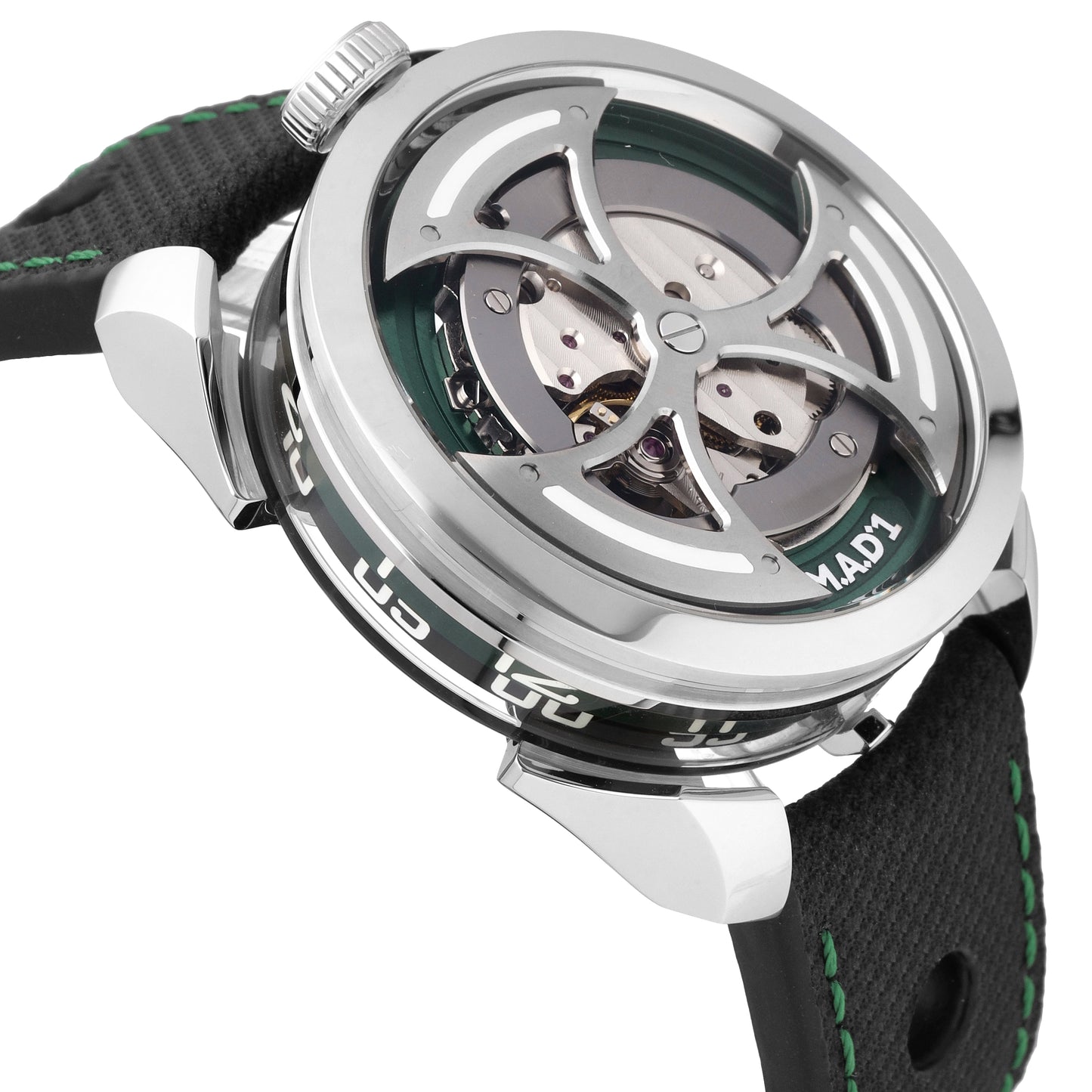 MB&F Editions 1 Green Stainless Steel 42mm Automatic Men's Watch M.A.D 1 GREEN