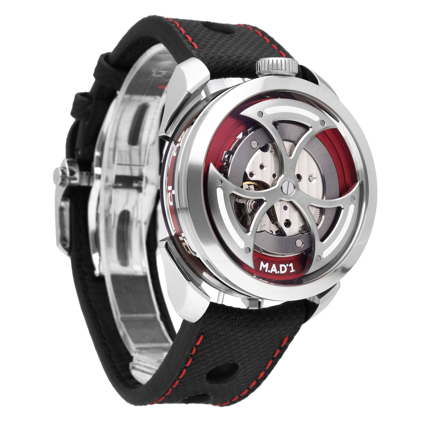 MB&F Editions 1 Stainless Steel 42mm Automatic Men's Watch M.A.D 1 RED