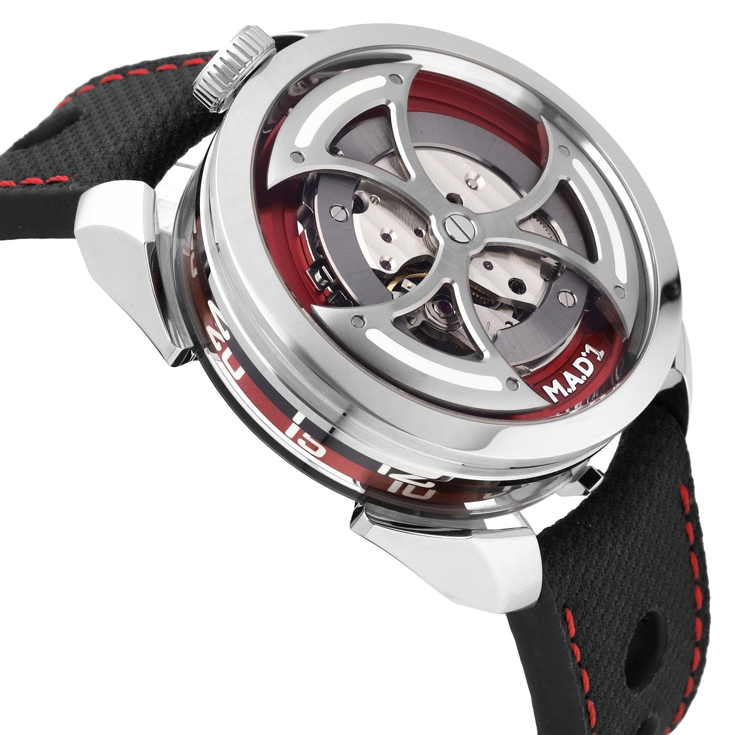 MB&F Editions 1 Stainless Steel 42mm Automatic Men's Watch M.A.D 1 RED