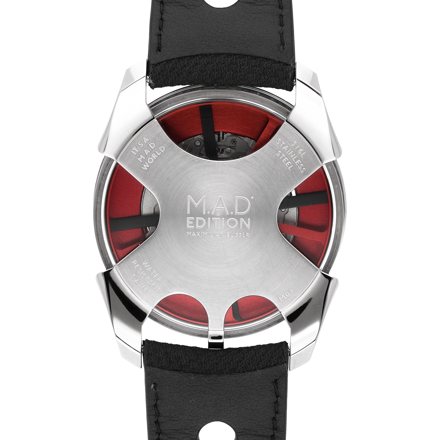 MB&F Editions 1 Stainless Steel 42mm Automatic Men's Watch M.A.D 1 RED