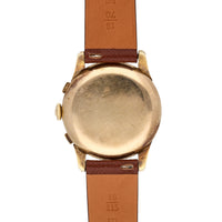 Mathey-Tissot Vintage Chronograph 14k Gold Triple Register Manual Wind Men Watch