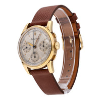 Mathey-Tissot Vintage Chronograph 14k Gold Triple Register Manual Wind Men Watch