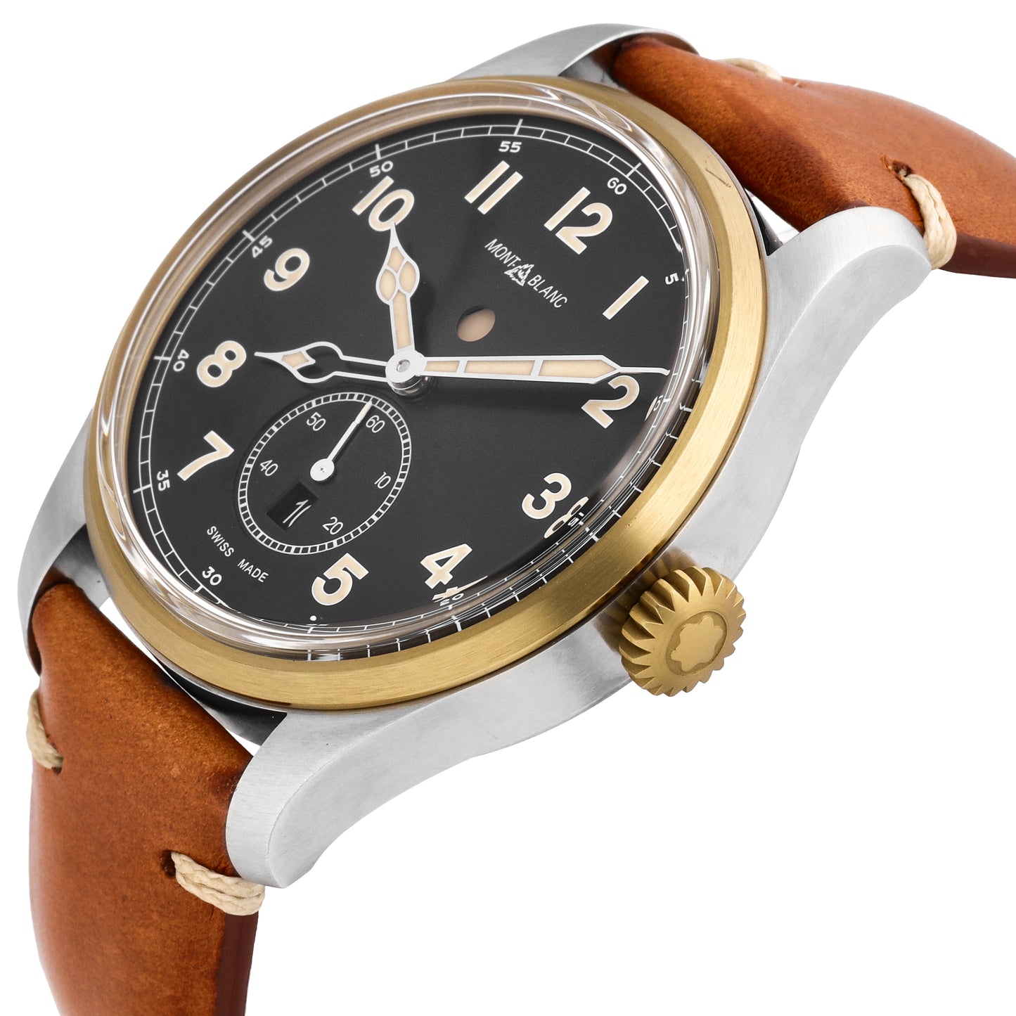 Montblanc 1858 Dual Time Stainless Steel 44mm Automatic Men's Watch 116479