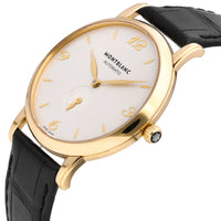 Montblanc Star 18k Yellow Gold Silver Dial 39mm Automatic Men's Watch 107116