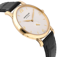 Montblanc Star 18k Yellow Gold Silver Dial 39mm Automatic Men's Watch 107116