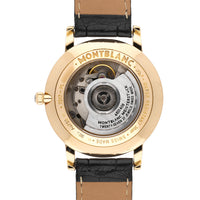 Montblanc Star 18k Yellow Gold Silver Dial 39mm Automatic Men's Watch 107116
