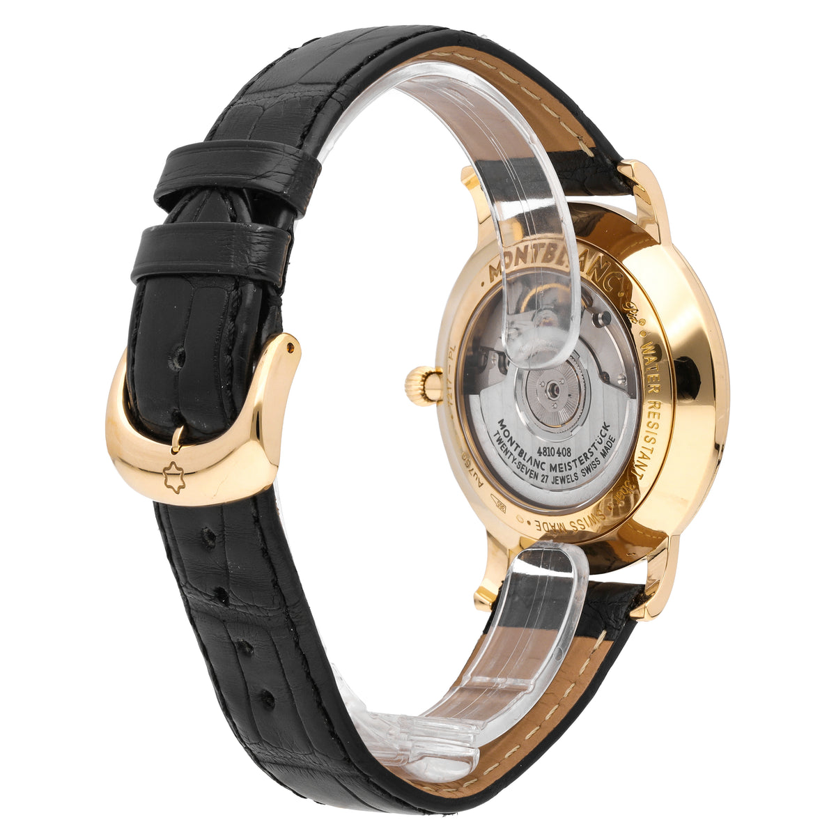 Montblanc Star 18k Yellow Gold Silver Dial 39mm Automatic Men's Watch 107116
