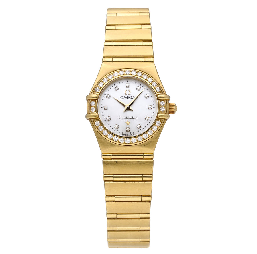 Omega Constellation 18k Yellow Gold 22.5mm Quartz Ladies Watch 1167.75.00