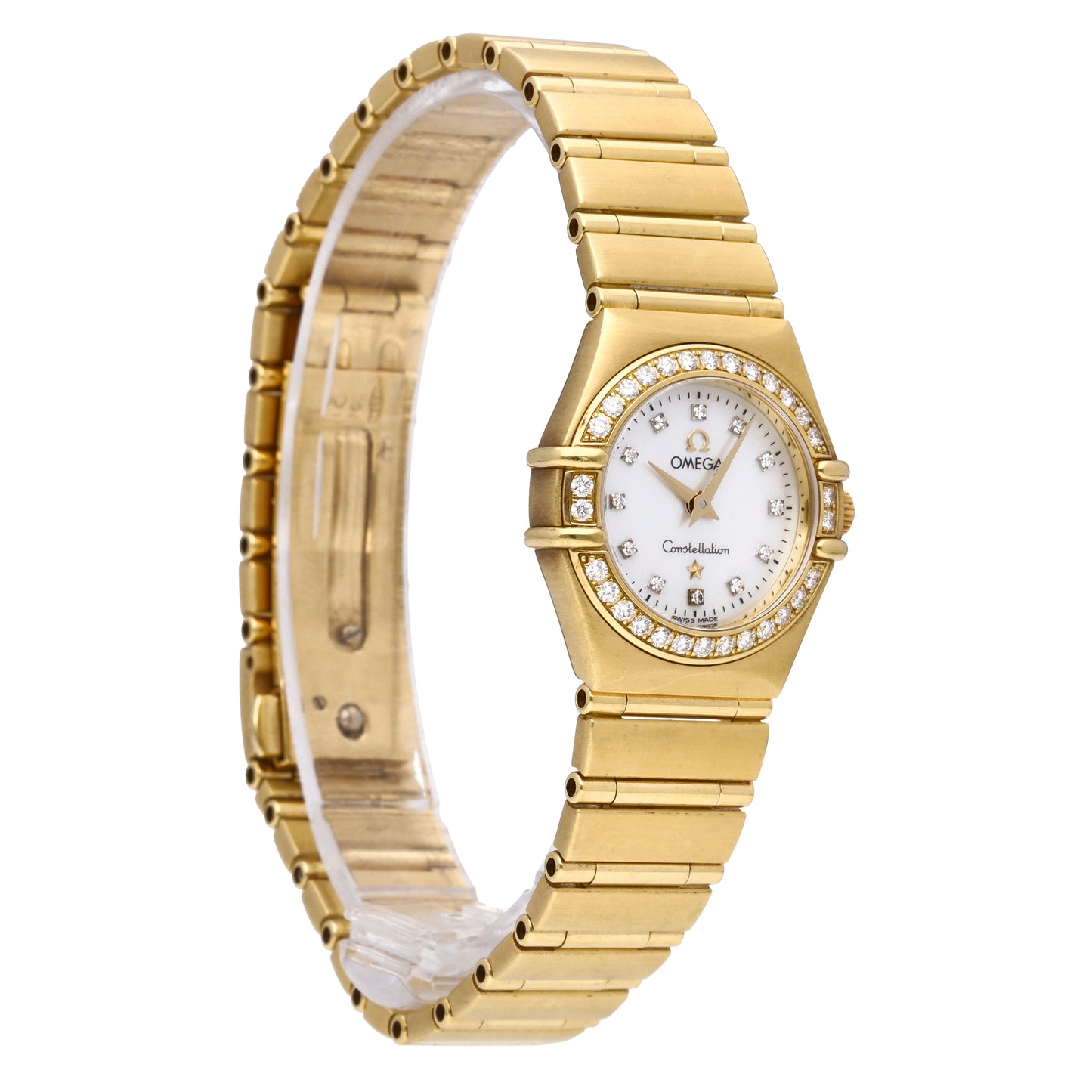 Omega Constellation 18k Yellow Gold 22.5mm Quartz Ladies Watch 1167.75.00