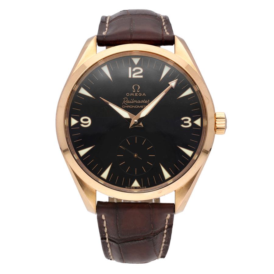 Omega Seamaster 18k Rose Gold 49.2mm Manual-Wind Men's Watch 221.53.49.10.01.001
