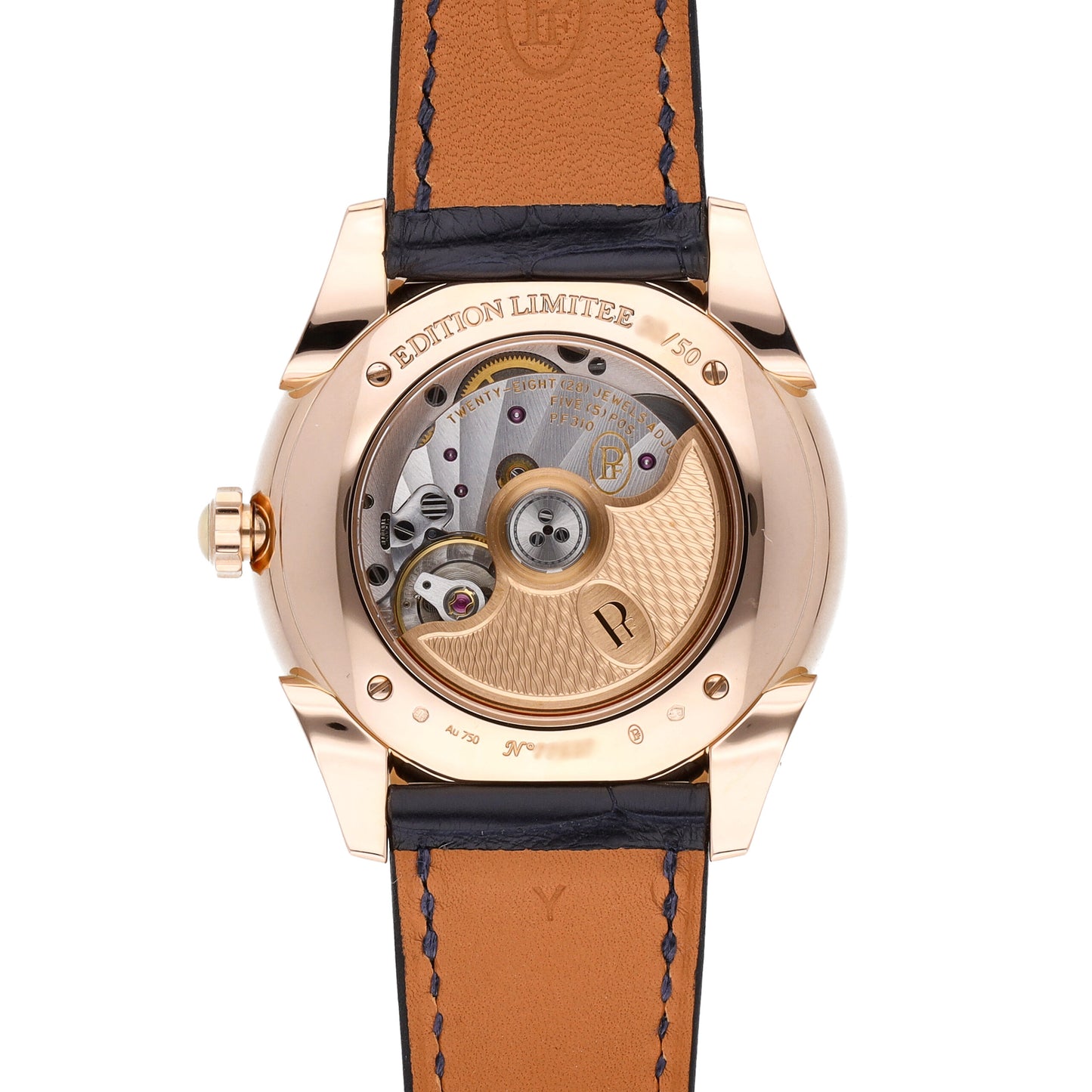 Parmigiani Tonda Metropolitaine 18k Rose Gold Rainbow Bezel Watch PFC801-1510021
