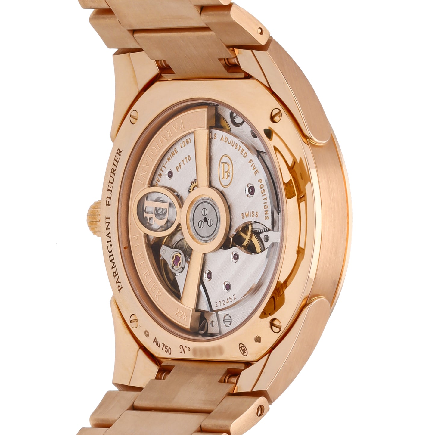 Parmigiani Fleurier Tonda PF 18k Rose Gold 36mm Auto Watch PFC804-202001-200182