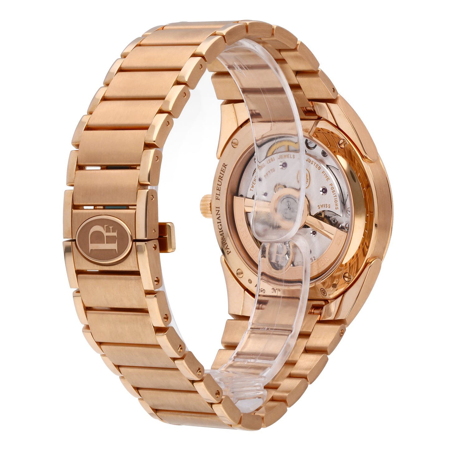 Parmigiani Fleurier Tonda PF 18k Rose Gold 36mm Auto Watch PFC804-202001-200182