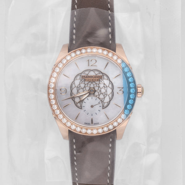 Parmigiani Metropolitaine 18k Rose Gold Auto Ladies Watch PFC801-1510020-HC6181
