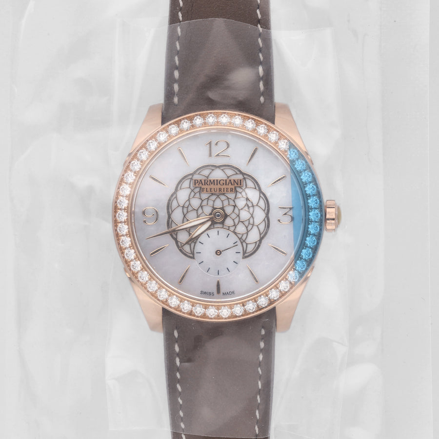 Parmigiani Metropolitaine 18k Rose Gold Auto Ladies Watch PFC801-1510020-HC6181