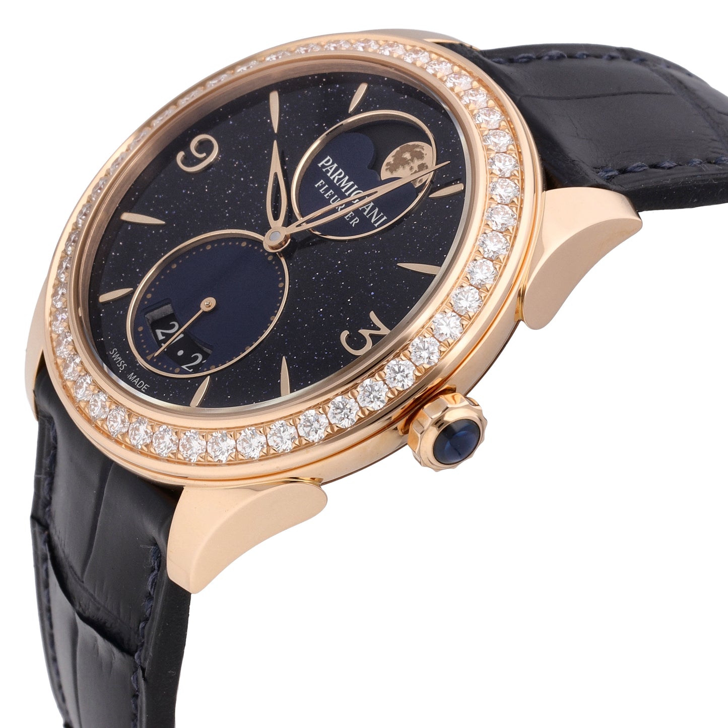Parmigiani Metropolitaine 18k Rose Gold Auto Ladies Watch PFC811-1510320-HA3181