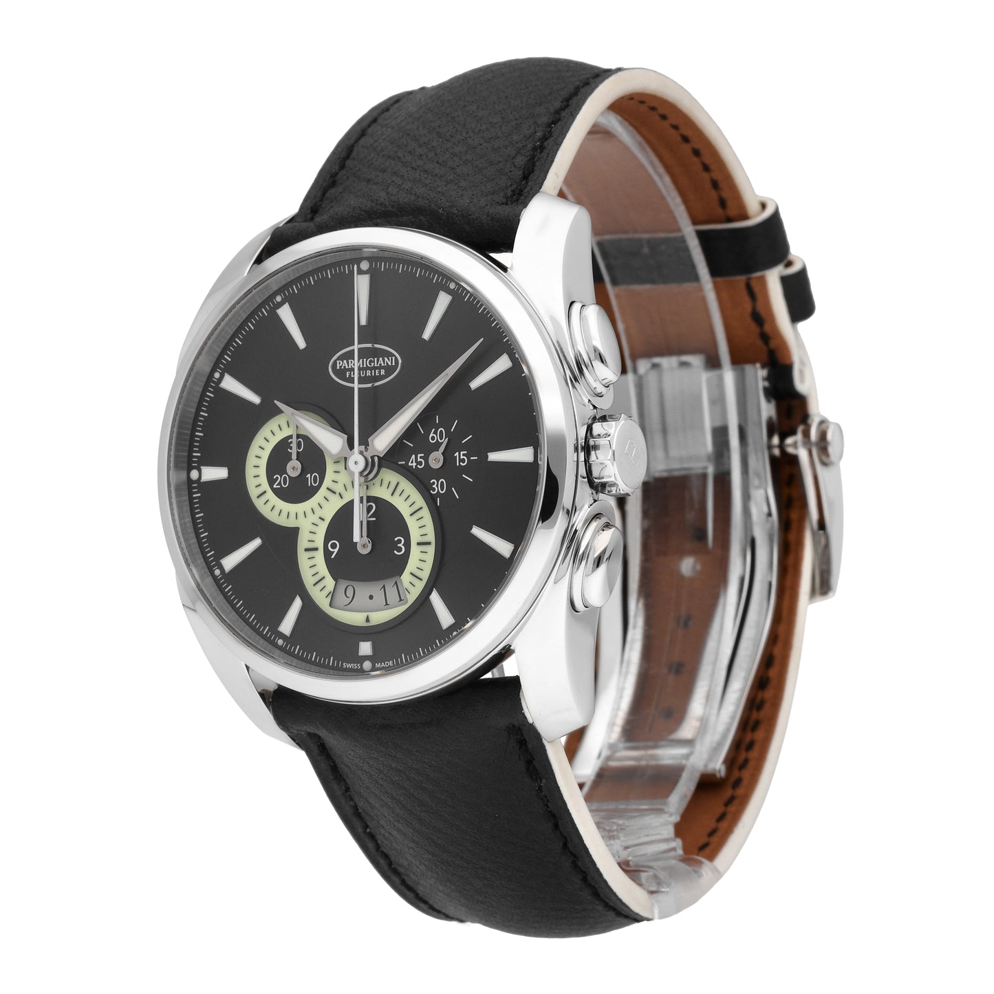 Parmigiani Tonda Metrographe Black Dial 40mm Automatic Mens Watch PFC274-0001401