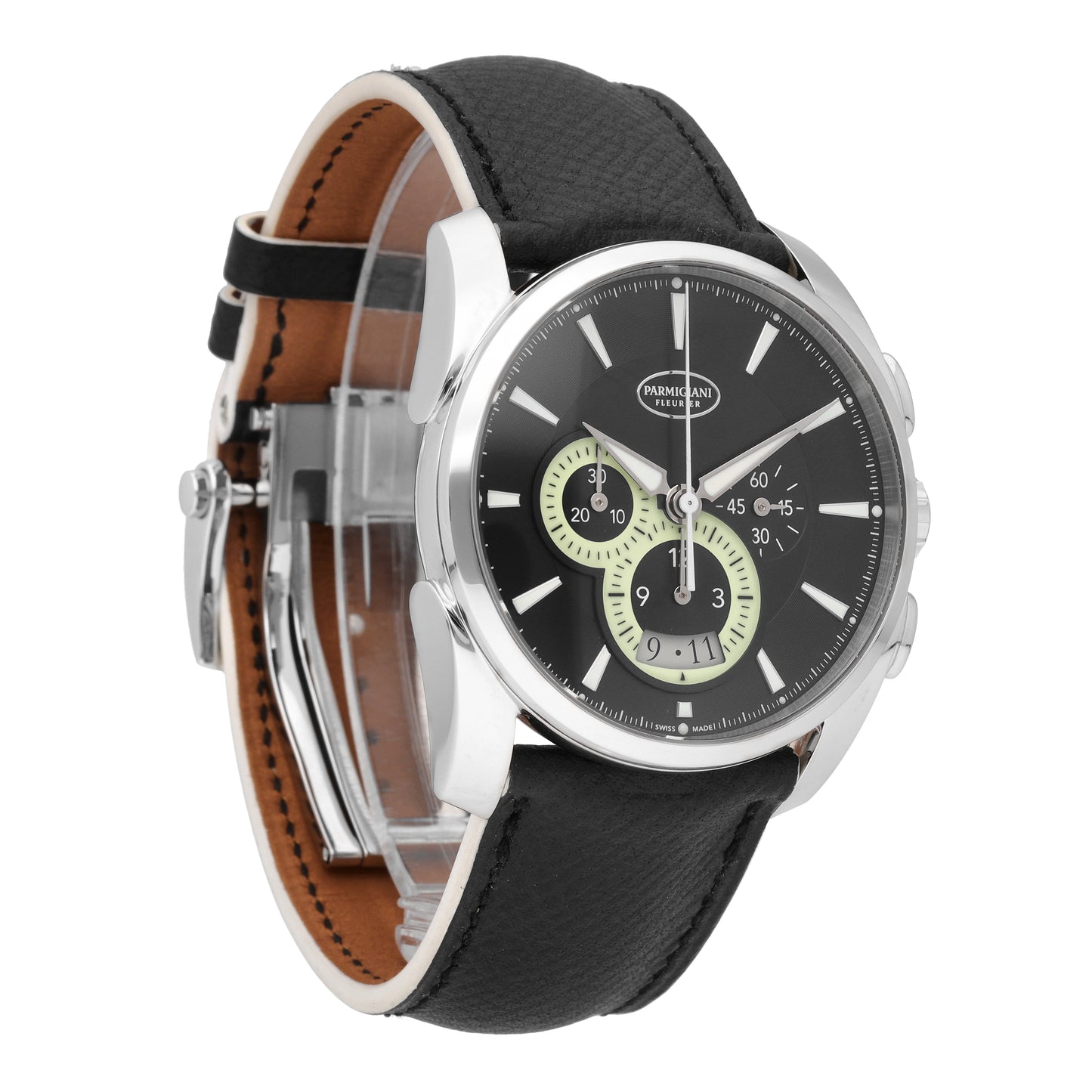 Parmigiani Tonda Metrographe Black Dial 40mm Automatic Mens Watch PFC274-0001401